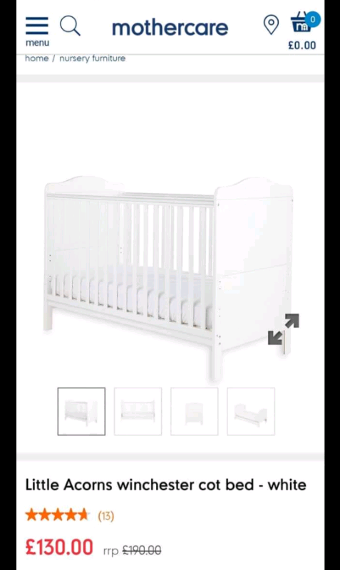 little acorns winchester cot bed